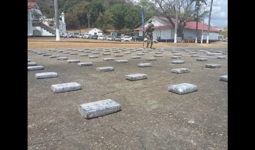 Droga decomisada por el  Sistema Nacional Aeronaval  