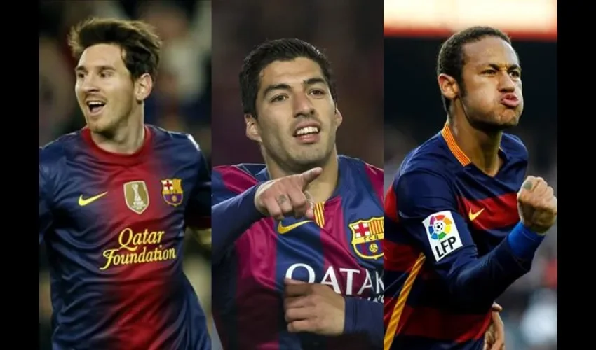 Lionel Messi, Luis Suárez y Neymar Jr.