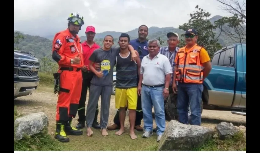 Menores de edad  rescatados sanos y salvos.  CORTESÍA