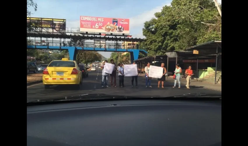 Protesta en la vía Transístmica.