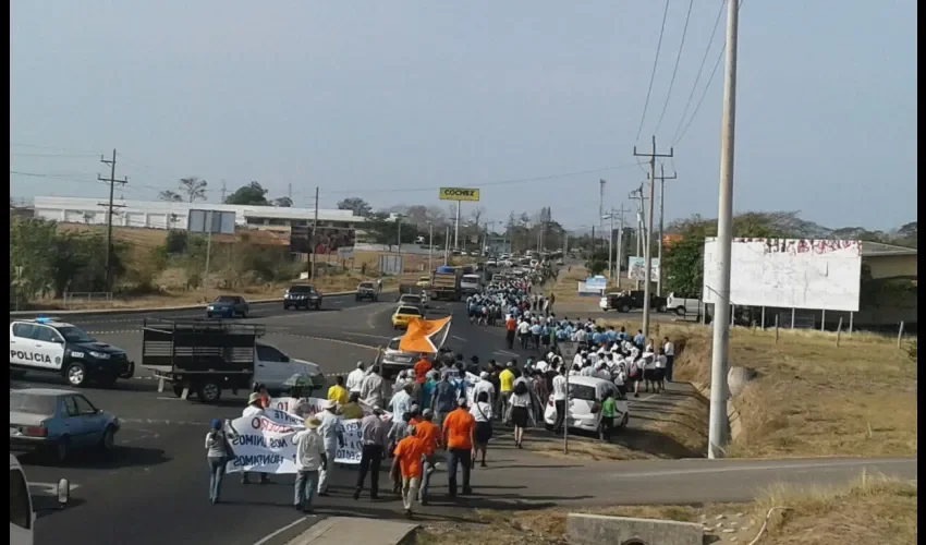 Marchan en Los Santos por la Tierra 
