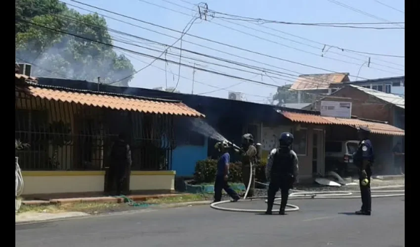 Fuego en Calle Abajo de Chitré.
