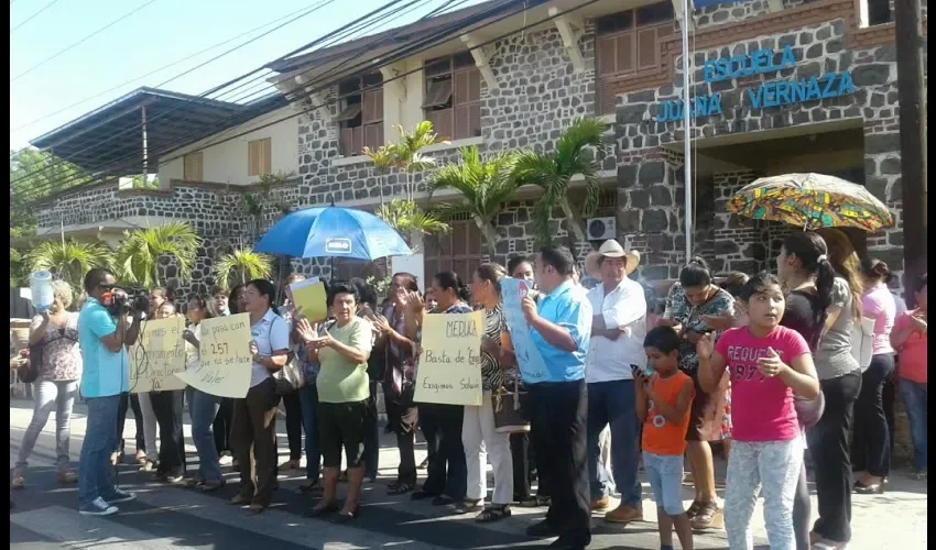 Protesta en Guararé 