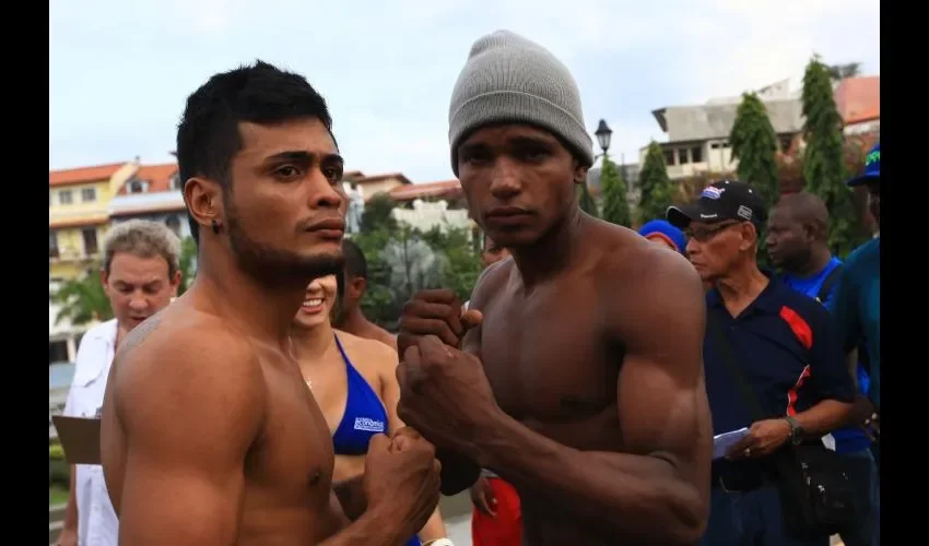 John Rentería (izq.) y Omir Rodríguez registraron ayer peso de 144 libras. Anayansi Gamez