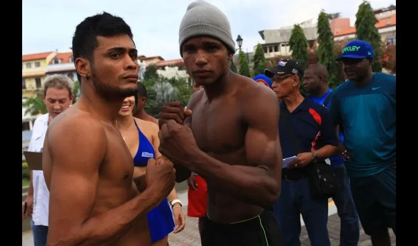 John Rentería (izq.) y Omir Rodríguez registraron ayer peso de 144 libras. Anayansi Gamez