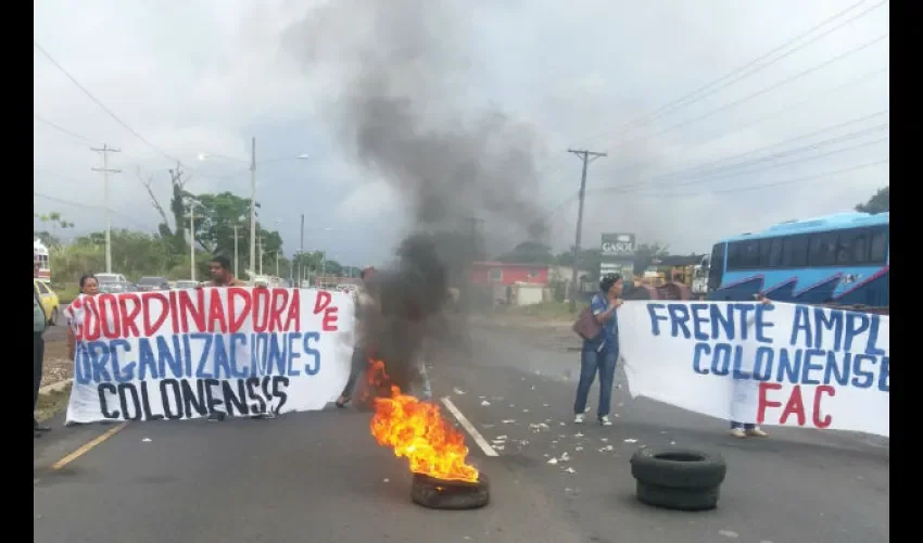 Protesta en Colón 