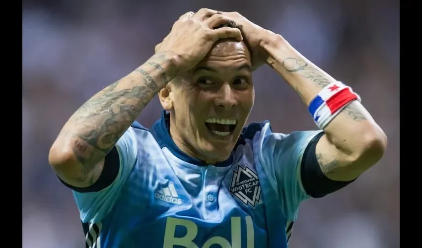 El artillero nacional Blas Pérez no esconde su cara de asombro, luego de marcar el gol de chilena que le dio el triunfo al Vancouver Whitecaps. 