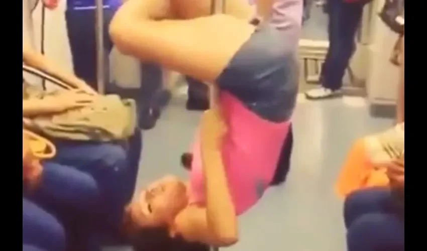 Cuando bailó en el metro en el 2015.