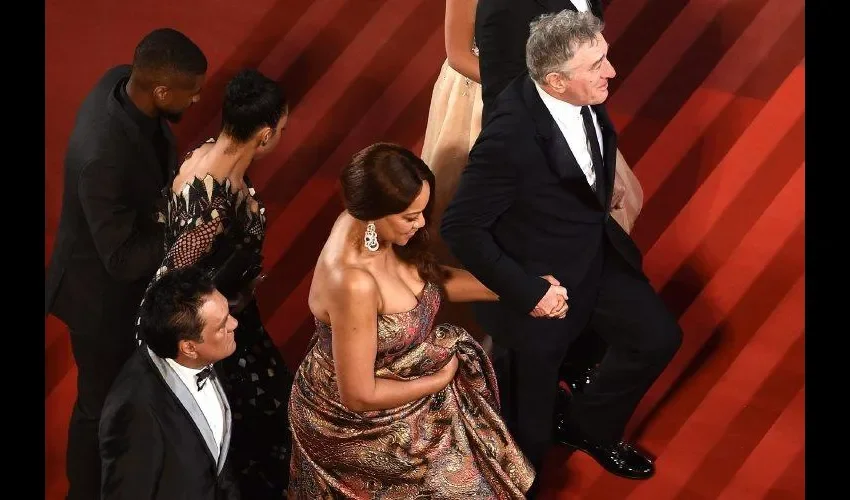 Las icónicas escaleras de Cannes AP