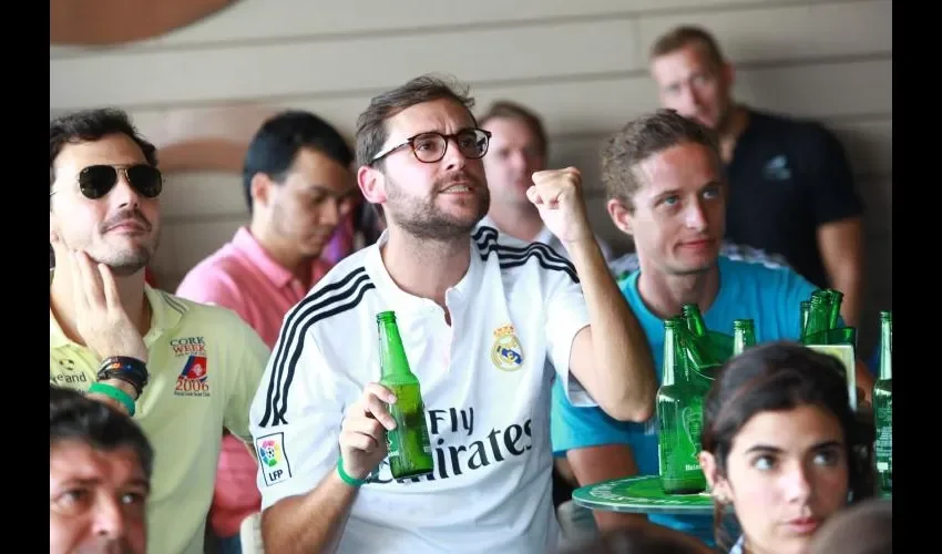 Así celebraron el gol de Sergio Ramos a favor del Real Madrid. 