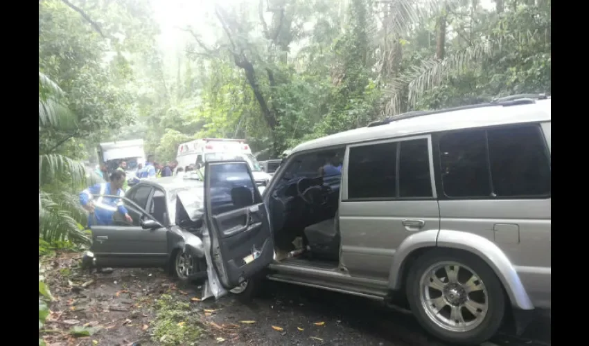 Accidente en la vía Forestal