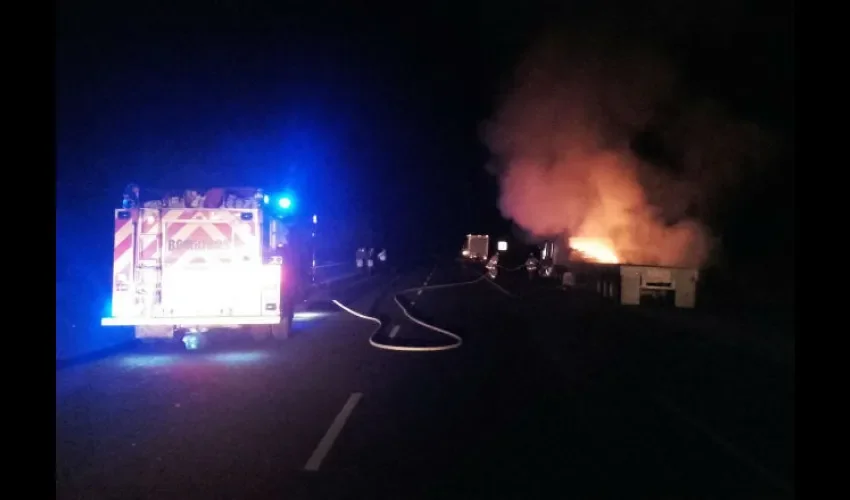 Mula se incendia en Natá 