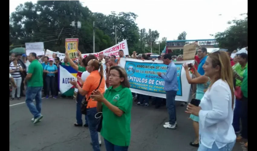 Protesta de docentes en Panamá