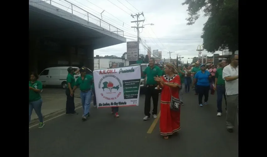 Docentes protestan en Panamá