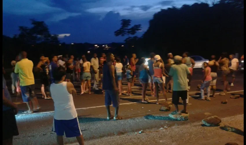 Protesta en Nueva Providencia, Colón 