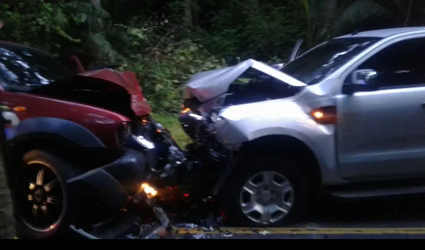 Accidente en la vía camino forestal