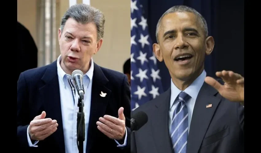 Barack Obama y Juan Manuel Santos