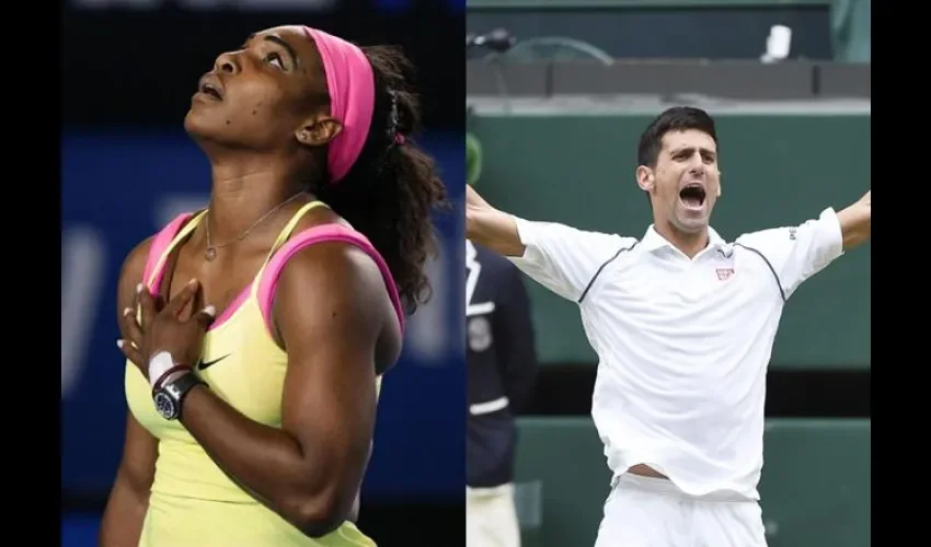 Serena Williams y Novak Djokovic