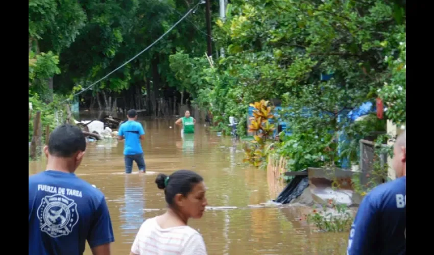Inundación en Los Santos