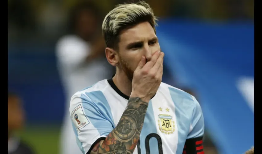 Lionel Messi mostró su frustración./ Foto AP
