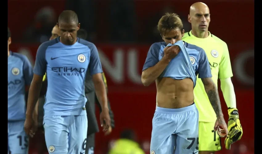 Jugadores del Manchester City./ Foto AP