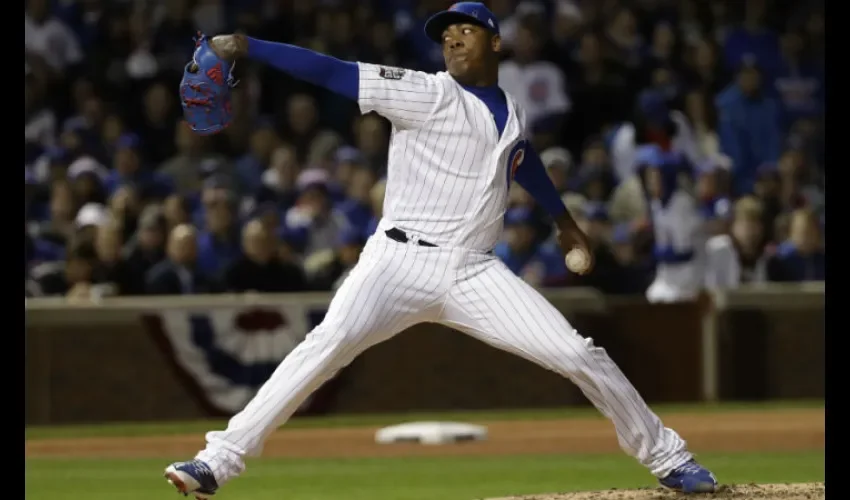 Aroldis Chapman luce intocable con los Cachorros. / Foto AP