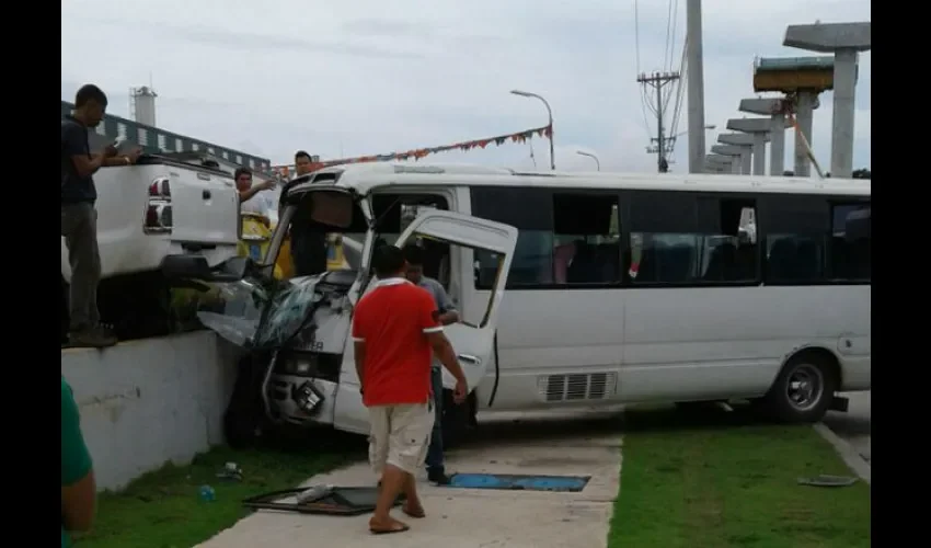Accidente ocurrido en Plaza Los Pinos