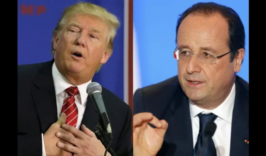Donald Trump y François Hollande