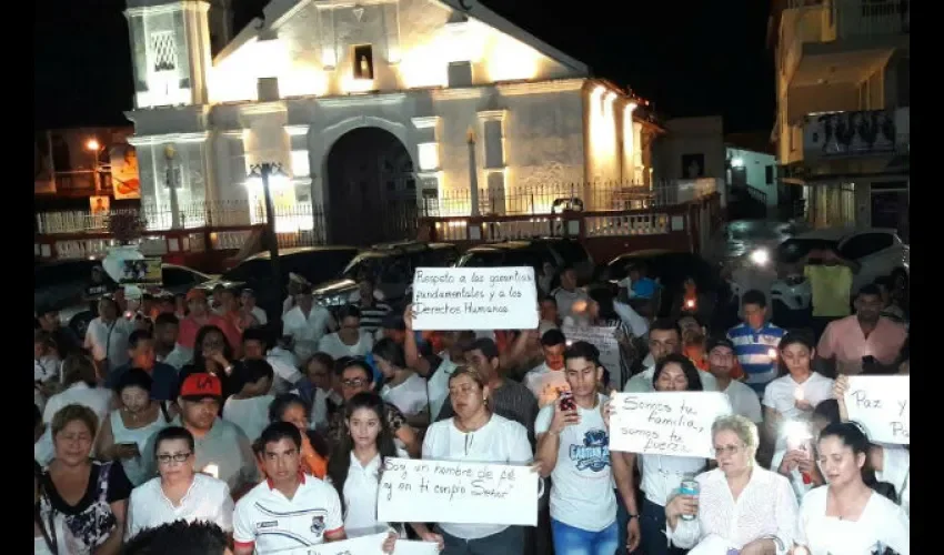 Vigilia y Misa en Las Tablas por el Mayor Cedeño 