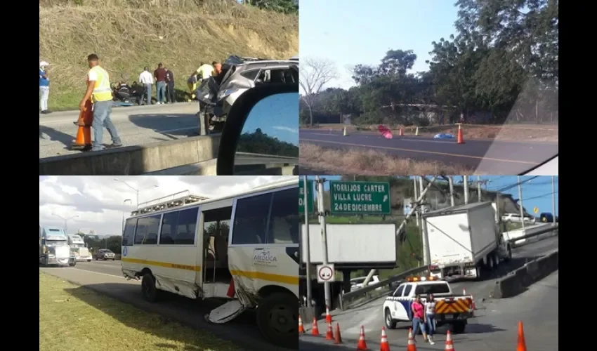 Accidente en Los Santos, Corredor Norte, Colón y Hato Montaña