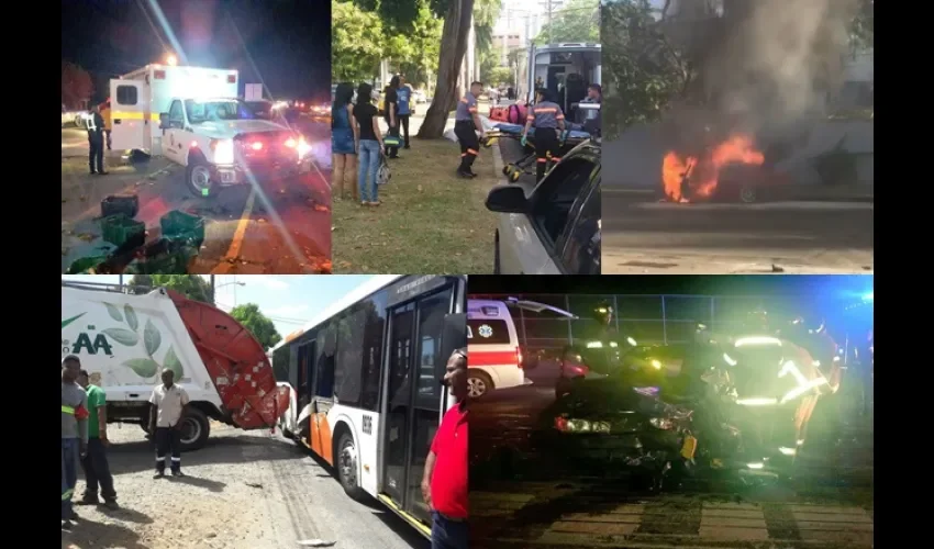 Accidente en Ojo de Agua, avenida México,  Juan Díaz,puente de Las Américas y Las Guabas de Coclé