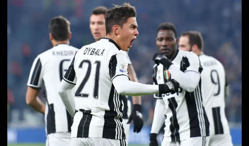 El argentino Paulo Dybala celebra su anotación./ Foto AP