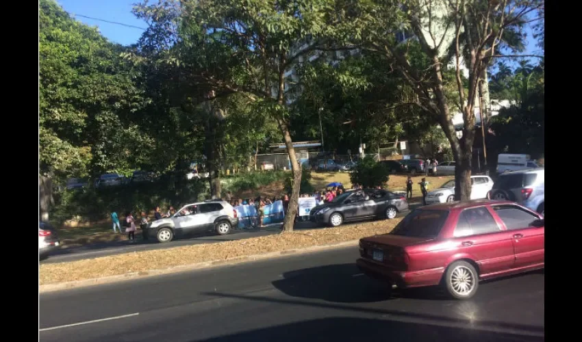 Protesta en vía  Transístmica