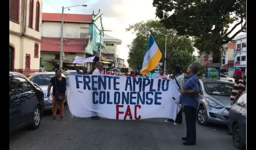 Protesta en Colón 