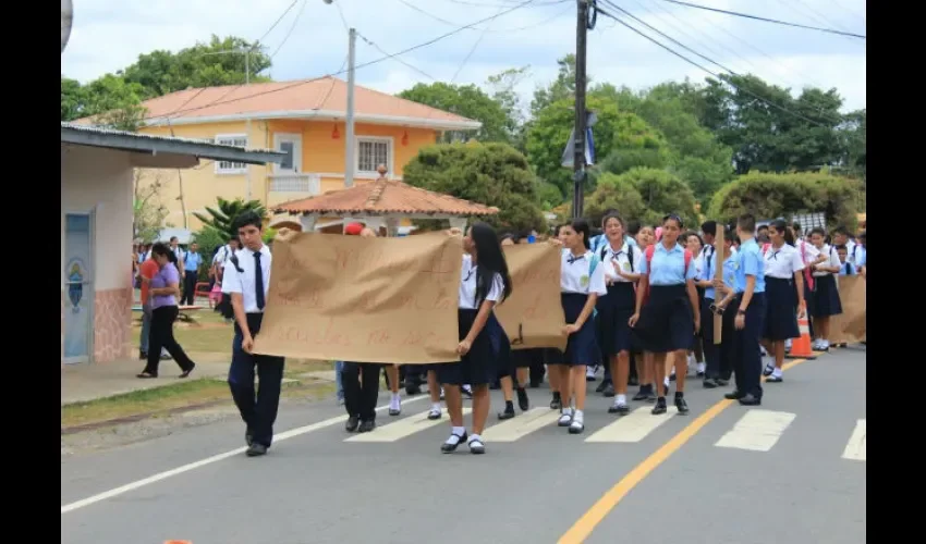 Colegio Secundario de Los Pozos en la provincia de Herrera