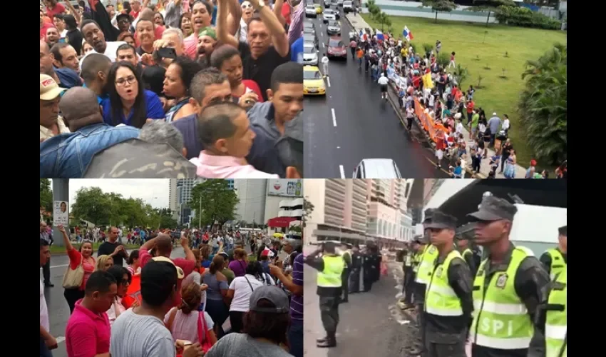 Protesta en Avenida Balboa 