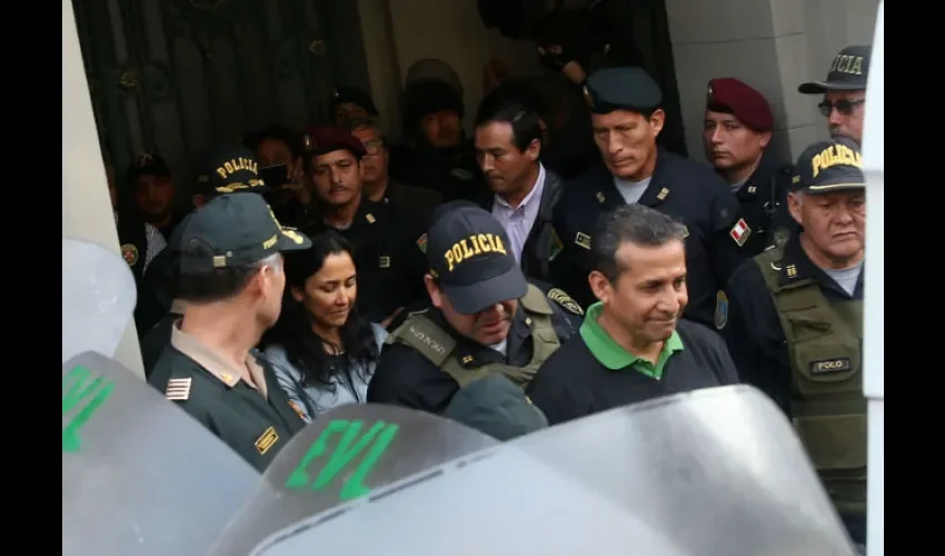 Expresidente de Perú Ollanta Humala y su esposa Nadine Heredia