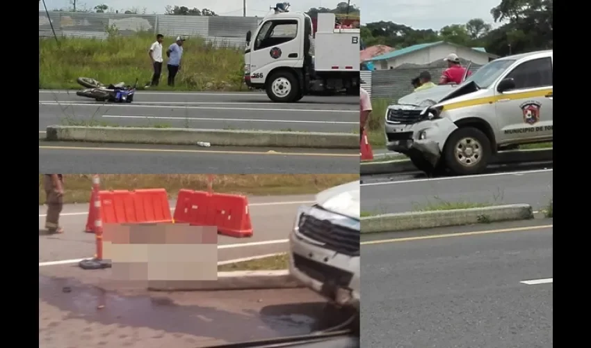 El vehículo que impactó al motociclista, según testigos del hecho, llevaba el cadáver de un menor cuando se produjo el accidente. 