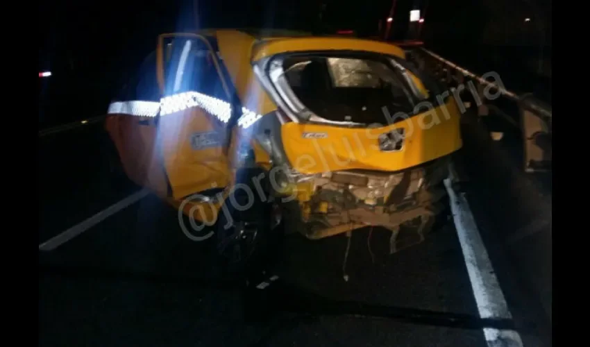 Accidente en el puente de Las Américas 