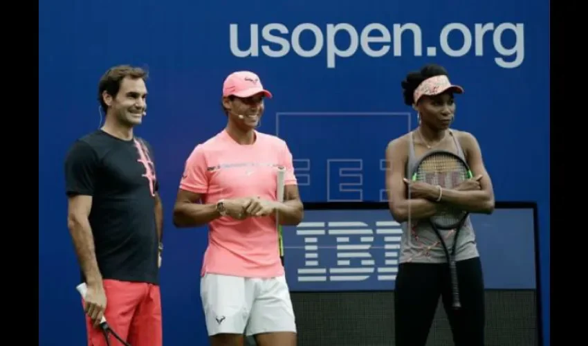 Roger Federer , Rafael Nadal y Venus Williams