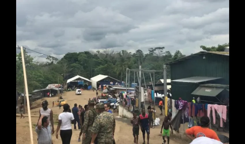 Vista de las áreas donde llegan los migrantes. 