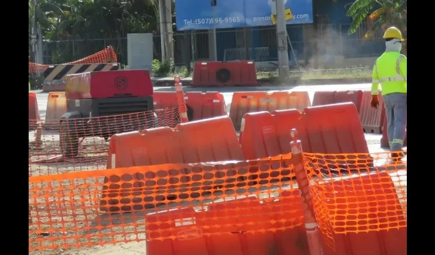 Vista de los trabajos en el intercambiador. 