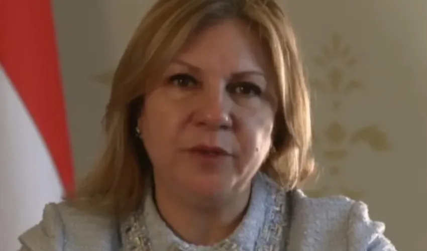 Ministra de Gobierno, Dinoska Montalvo. 