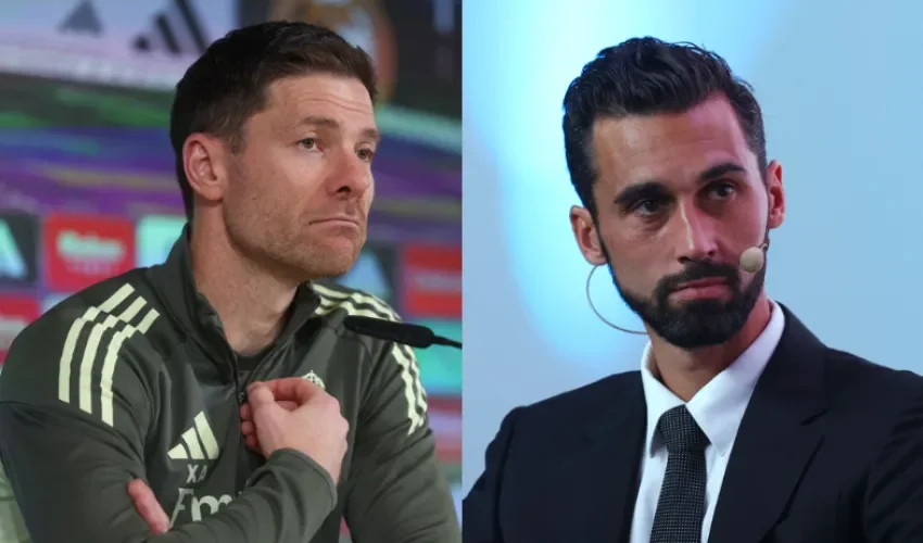 Xavi Alonso y Álvaro Arbeloa. Fotos: EFE.