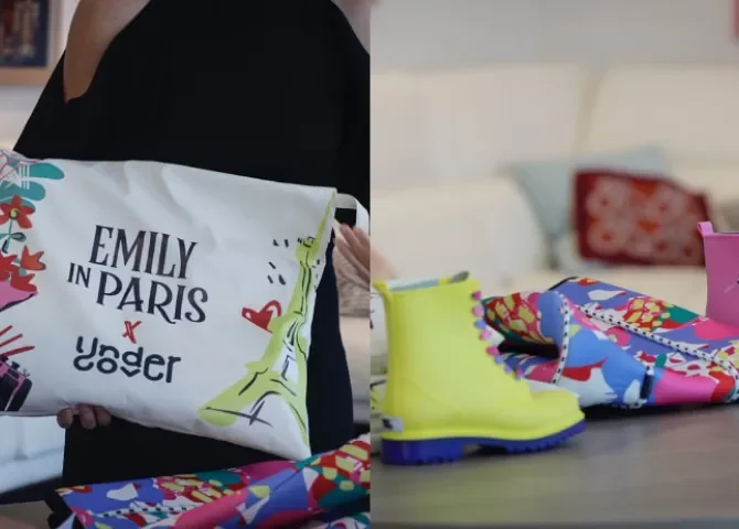  Diseñadora panameña revela línea de botas inspiradas en 'Emily in Paris' 