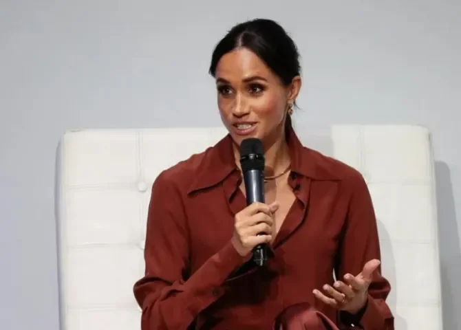  Fotografía de archivo de la duquesa de Sussex, Meghan Markle durante un foro en Bogotá (Colombia). EFE/ Carlos Ortega 