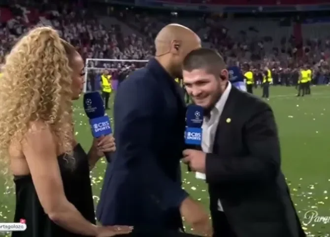  ¿Por qué Khabib Nurmagomedov evitó saludar con la mano a la presentadora Kate Scott? 