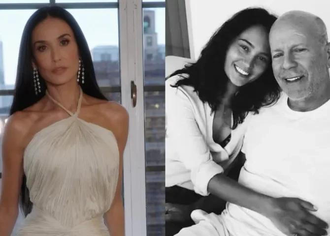  Demi Moore sale en defensa de Emma Heming tras críticas por el cuidado de Bruce Willis 