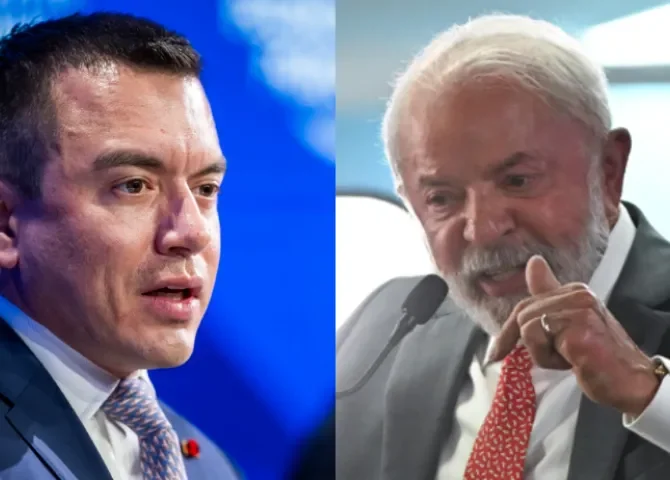  Daniel Noboa (Ecuador) y Luiz Inácio Lula da Silva (Brasil). Fotos: EFE. 