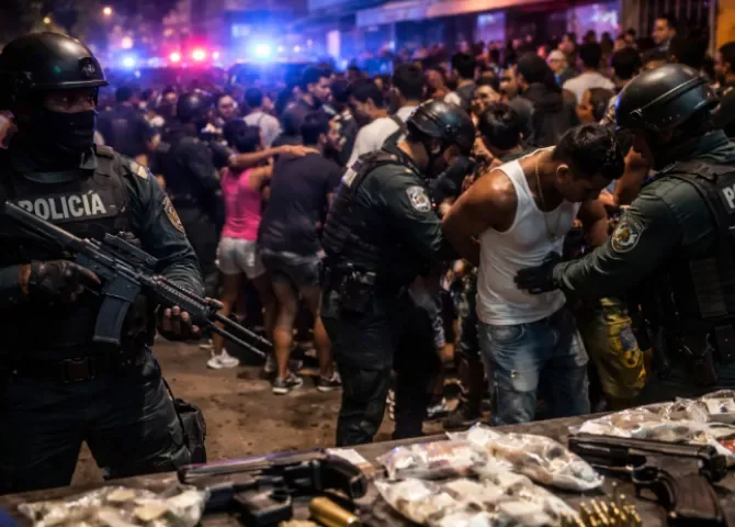  'Parking' en Barraza acaba con disparos y múltiples aprehensiones 